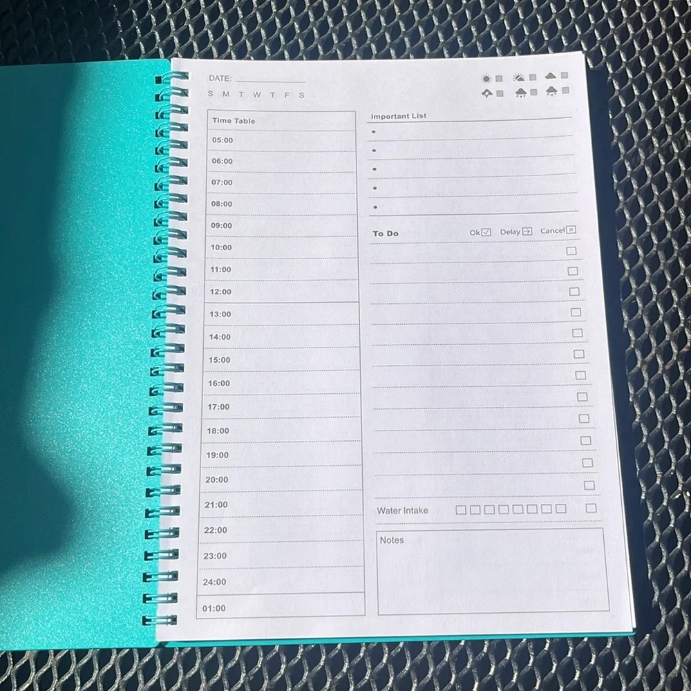 Teal Daily Planner